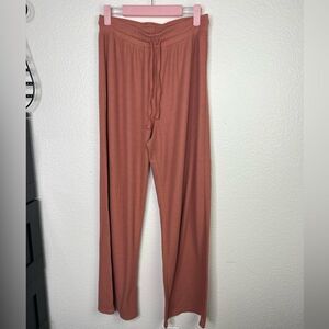 Parade wide leg blush pink wafle sweatpants